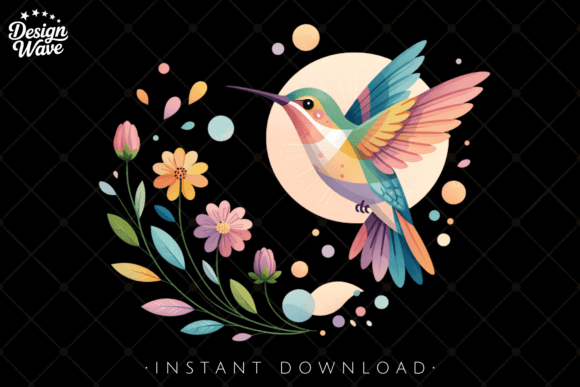 Download Boho Nature Illustration Hummingbird PNG - Hummingbird png Collection