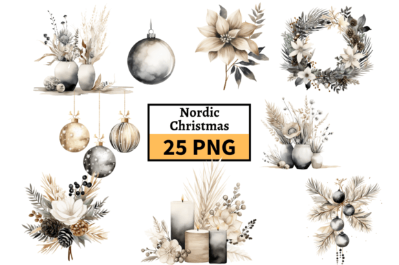 Download Nordic Christmas Decorations Clipart PNG - Premium Resources