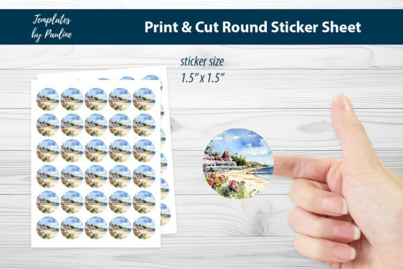 Download Vacation Printable Round Sticker Sheet - Premium Resources