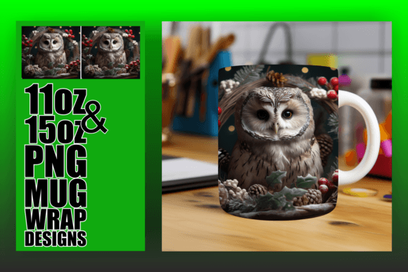 Download Snowy Owl Christmas Mug Art - Owl Collection