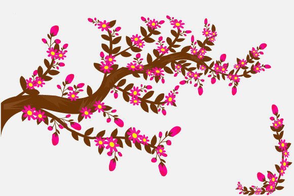 Download Colorful Flower Tree Drawing Vector Art - Colorful flower Collection