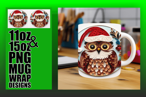 Download Snowy Owl Christmas Mug Art - Owl Collection