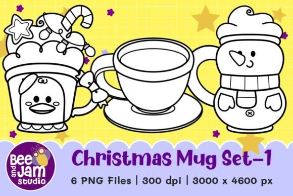 Download Christmas Mug Clipart Set-1 - Christmas mug clipart Collection