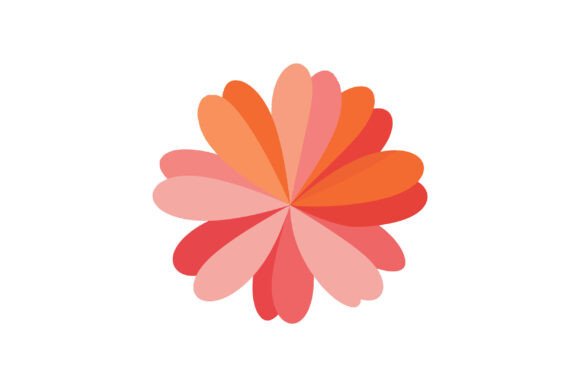 Download Colorful Flower Shape with Overlapping P - Colorful flower Collection